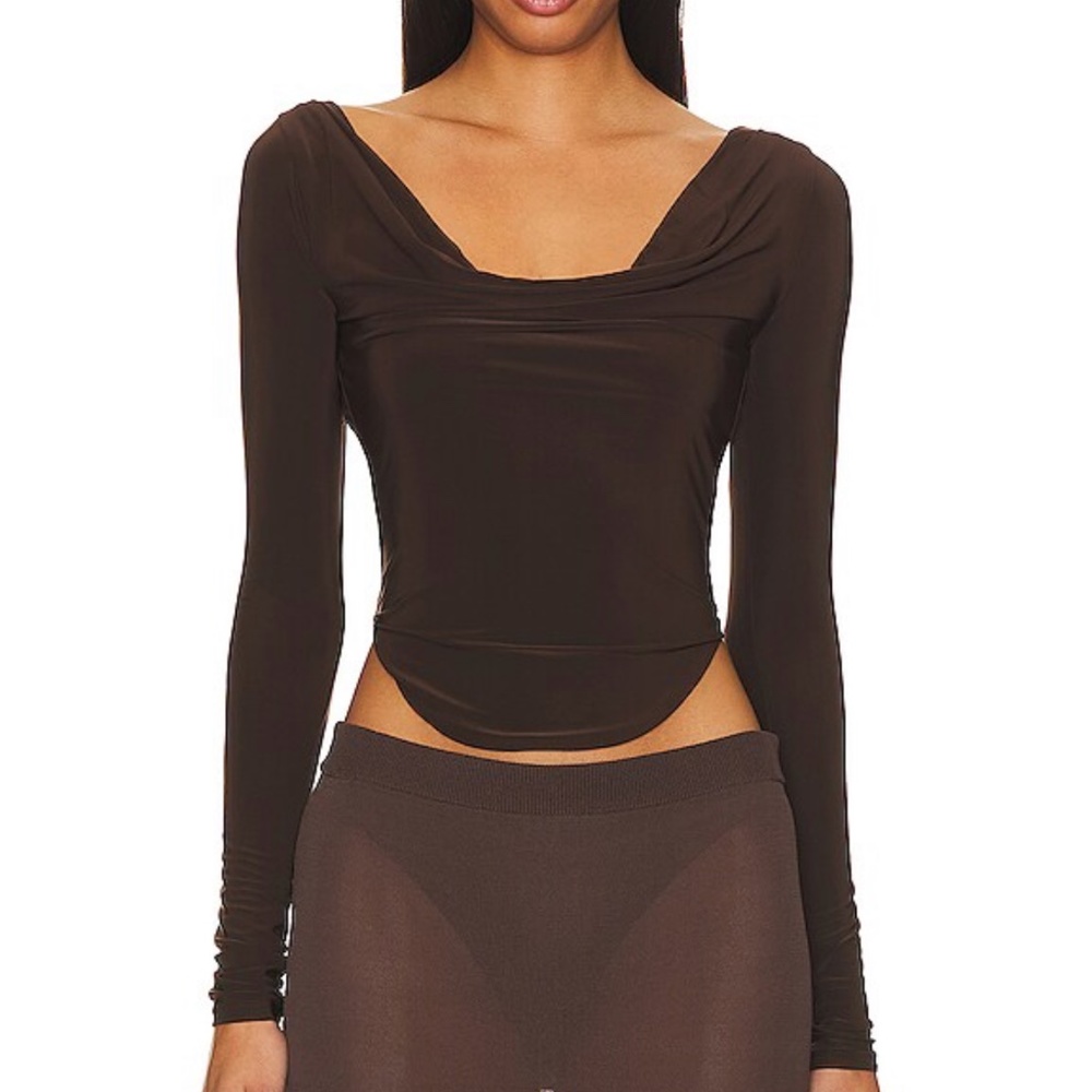 Xander Top in Chocolate Brown